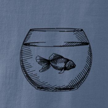 Tužkou kreslená rybička v akváriu