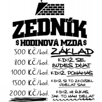Hodinová mzda zedník Hodinová mzda zedník