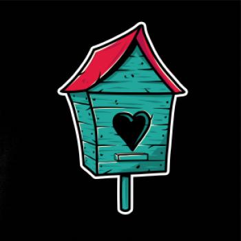 Barevná budka pro ptáky