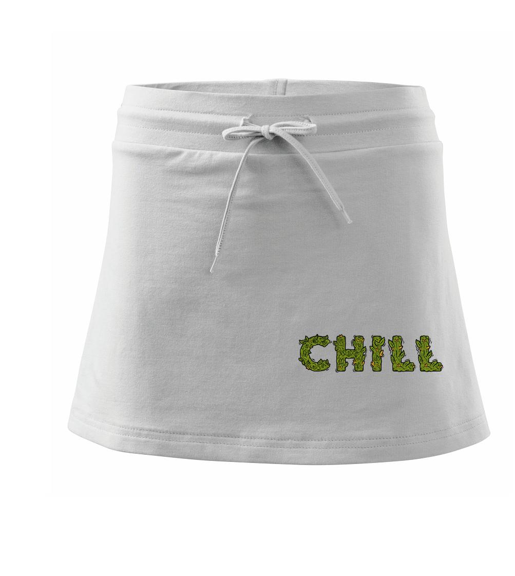 Konope nápis chill - Sportovní sukně - two in one