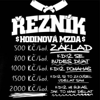 Hodinová mzda řezník Hodinová mzda řezník