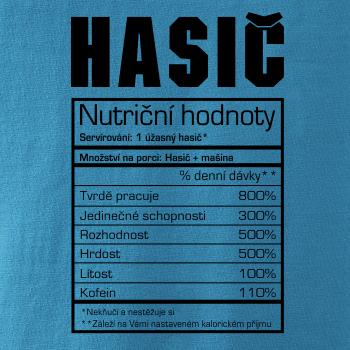 Nutriční hodnoty - hasič, hasička