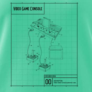 Nákres video game console s joystickem