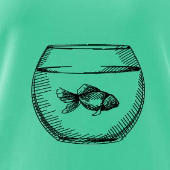 Tužkou kreslená rybička v akváriu