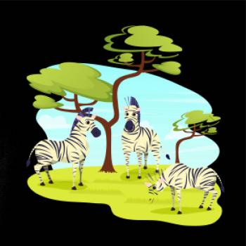 Zebry pod stromem