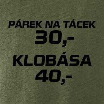 Párek na tácek a klobása