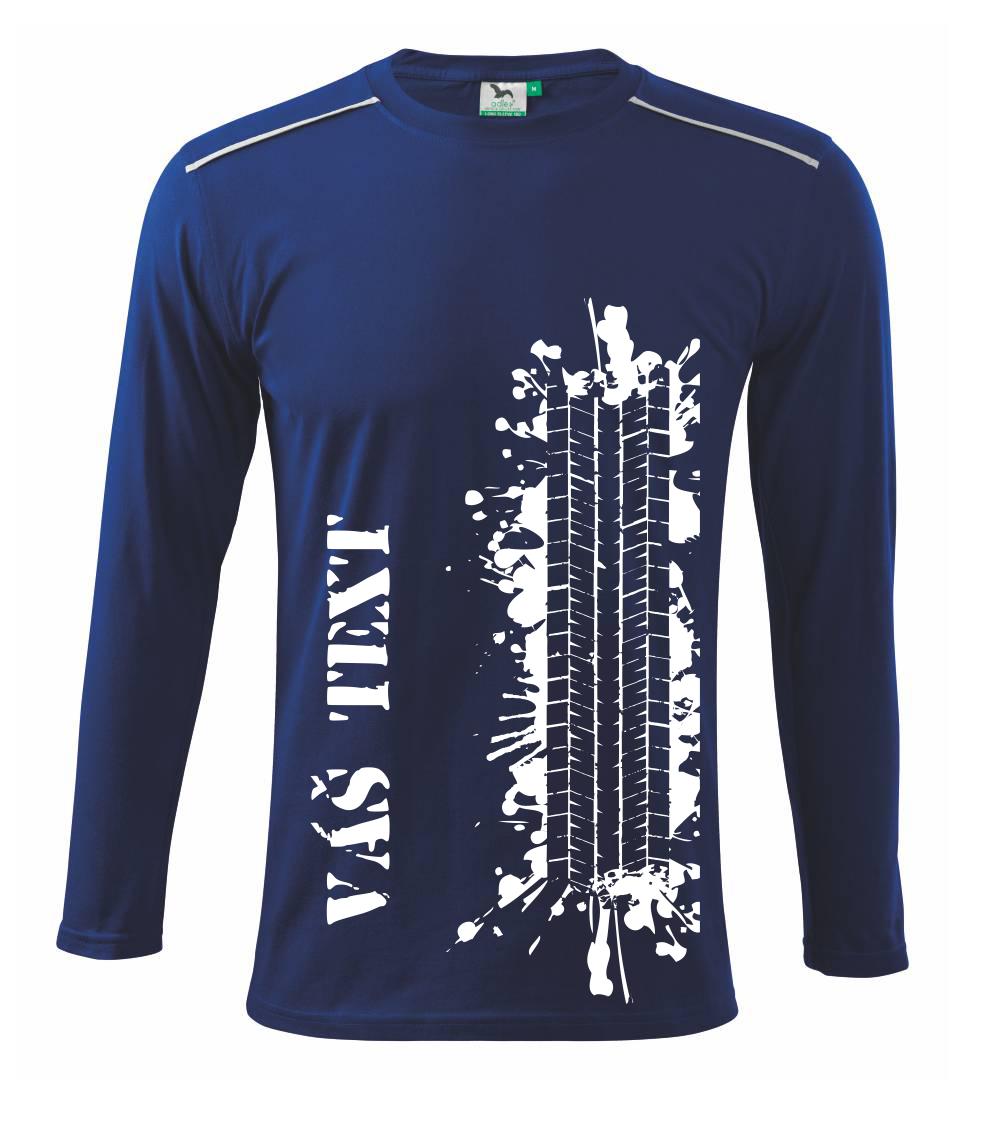 Auto pneumatika splash - Váš text - Triko s dlouhým rukávem Long Sleeve