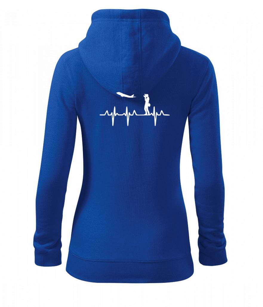 EKG spotter - Dámská mikina trendy zipper s kapucí