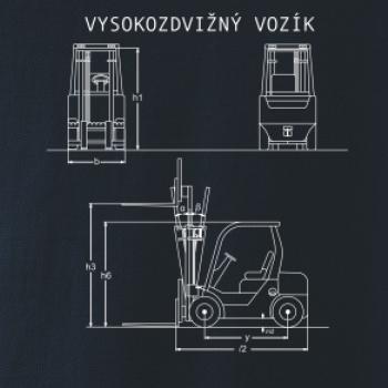 Vysokozdvižný vozík nákres