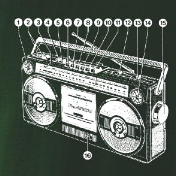 Nákres starý magnetofon