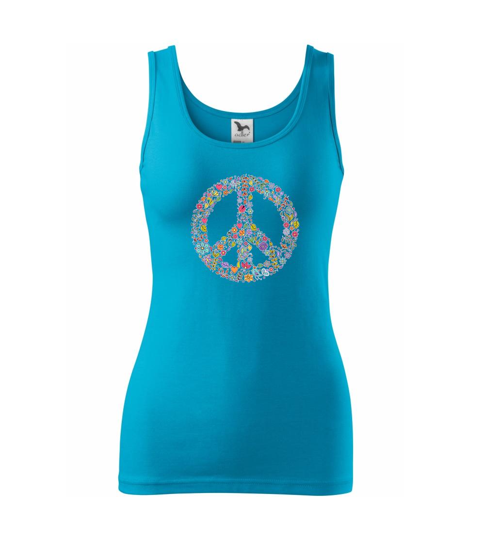 Peace symbol lístečky - Tílko triumph