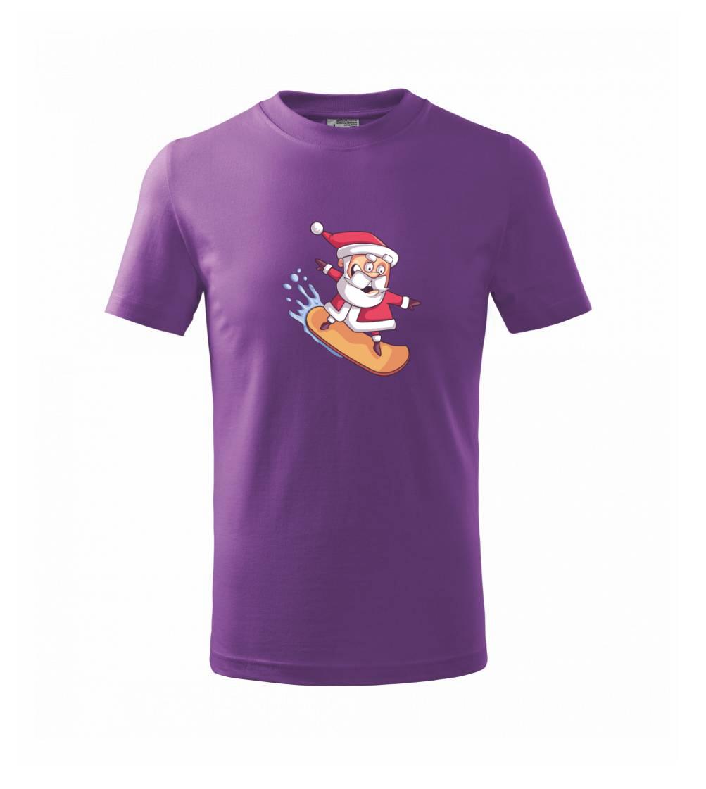 Santa jezdící na snowboardu