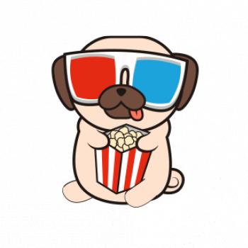 Mops a 3D brýle Mops a 3D brýle