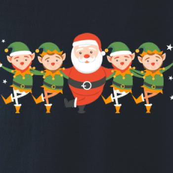 Tancující Santa a čtyři skřítci