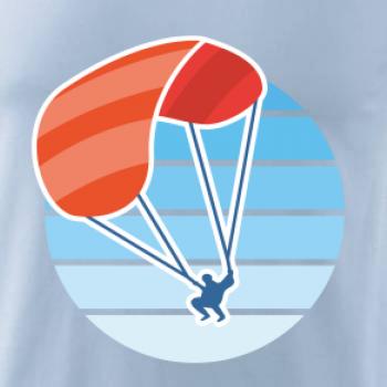 Paragliding oranžový v modrém kolečku