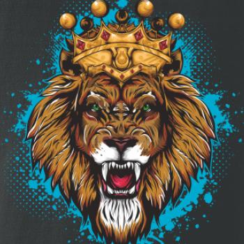 Lev kreslený s korunou