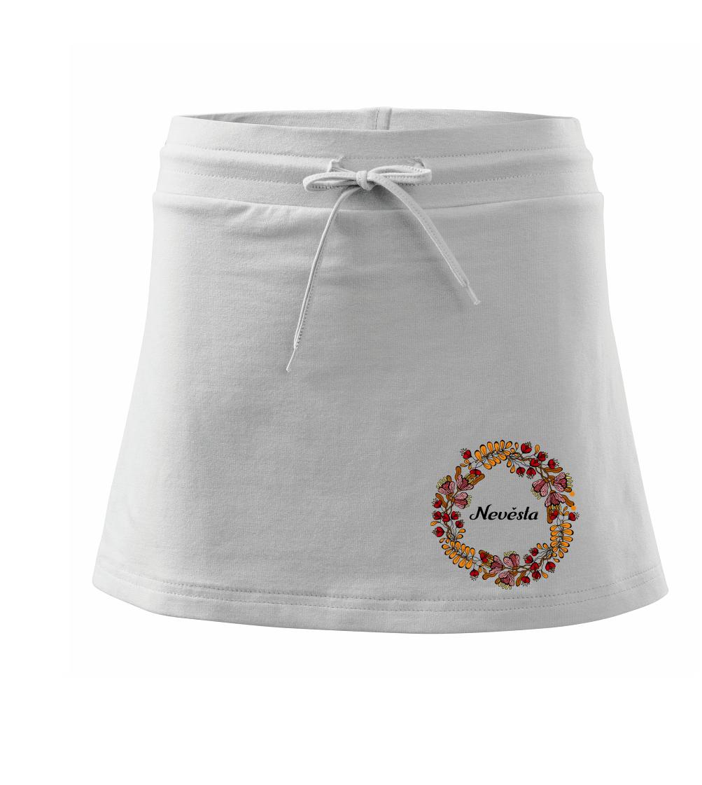 Ženich a nevěsta - sušené květy věneček (Pecka design) - Sportovní sukně - two in one