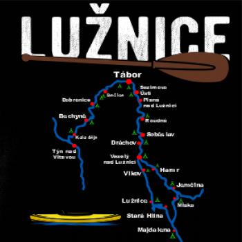 Mapa řeky Lužnice