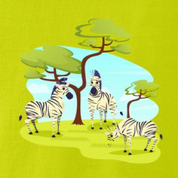 Zebry pod stromem