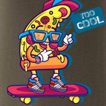 Pizza slice with skateboard Pizza slice with skateboard