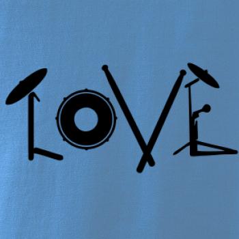 Love bubeník nápis