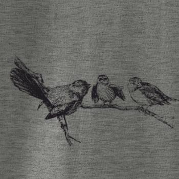 Ptáčci na větvi malovaní