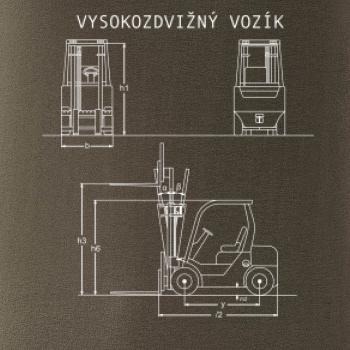Vysokozdvižný vozík nákres