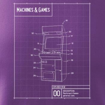 Nákres herní automat zepředu