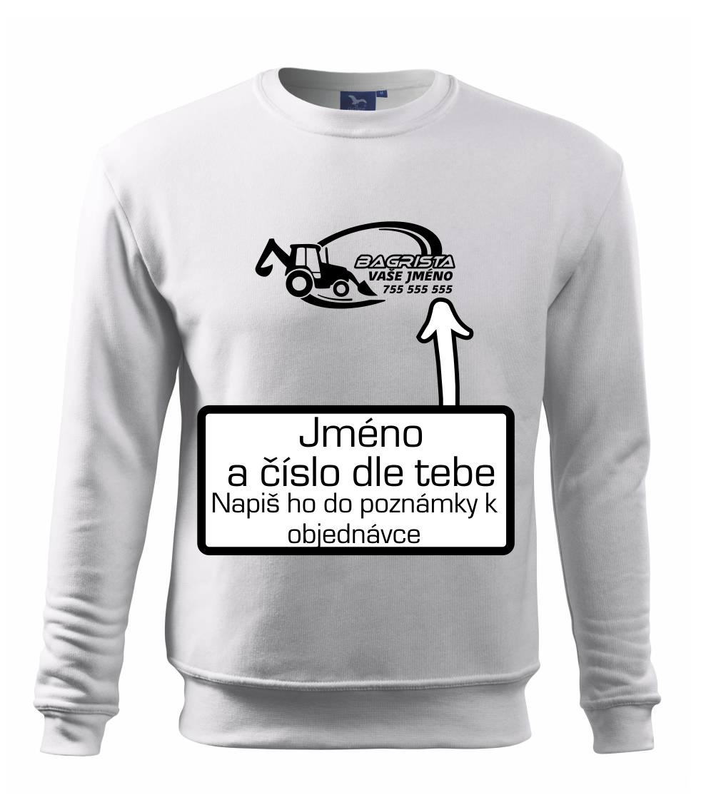 Traktorbagr - vlastní nápis a číslo - Mikina Essential dětská