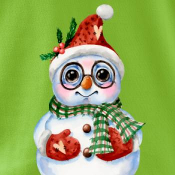 Sněhulák kreslený s brýlemi