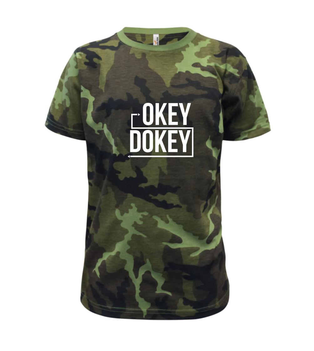 Okey Dokey - Dětské maskáčové triko