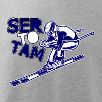 Lyžař ser to tam