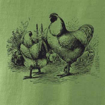 Slepičí rodina malovaná