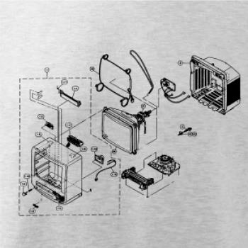 Nákres stará CRT televize