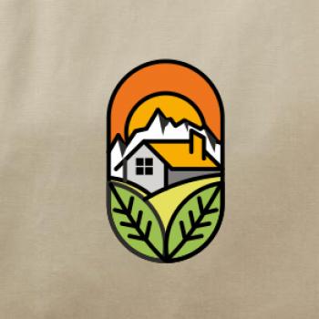 Chalupa při západu slunce