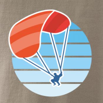 Paragliding oranžový v modrém kolečku