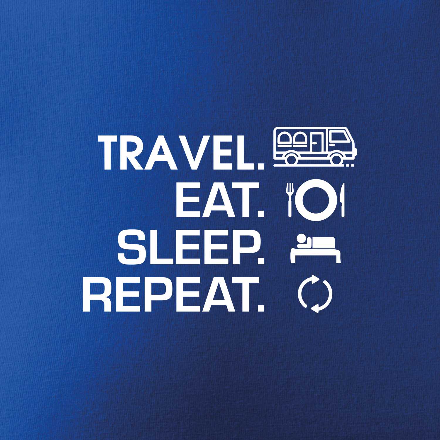 Eat sleep travel - Van - Pure dámské triko