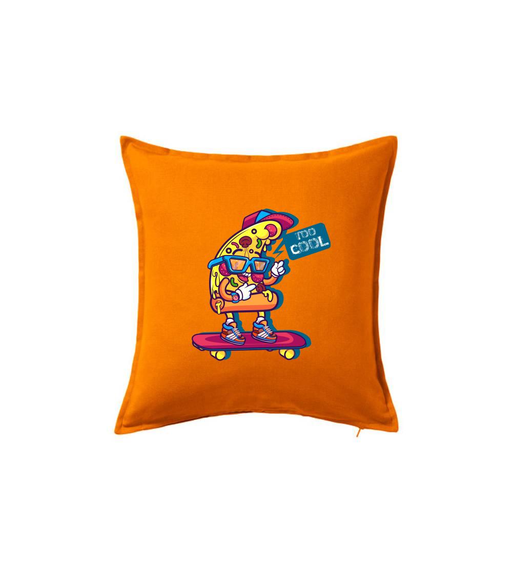 Pizza slice with skateboard - Polštář 50x50