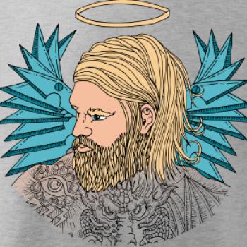 Anděl malovaný - muž (Pecka design)