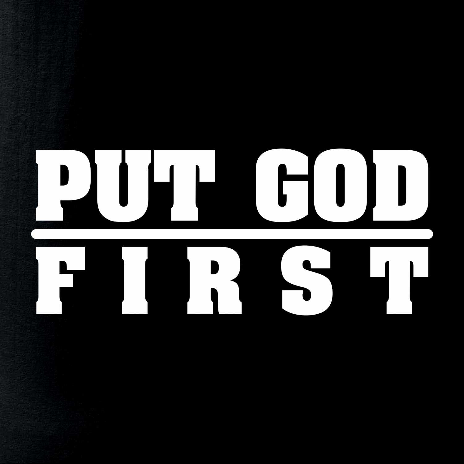 Put God first tlustý nápis - Polokošile Victory sportovní (dresovina)