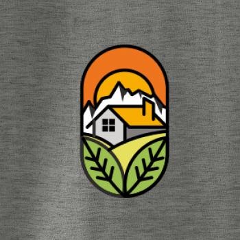 Chalupa při západu slunce