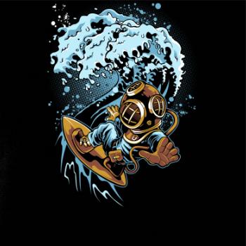 Surfující potápěč