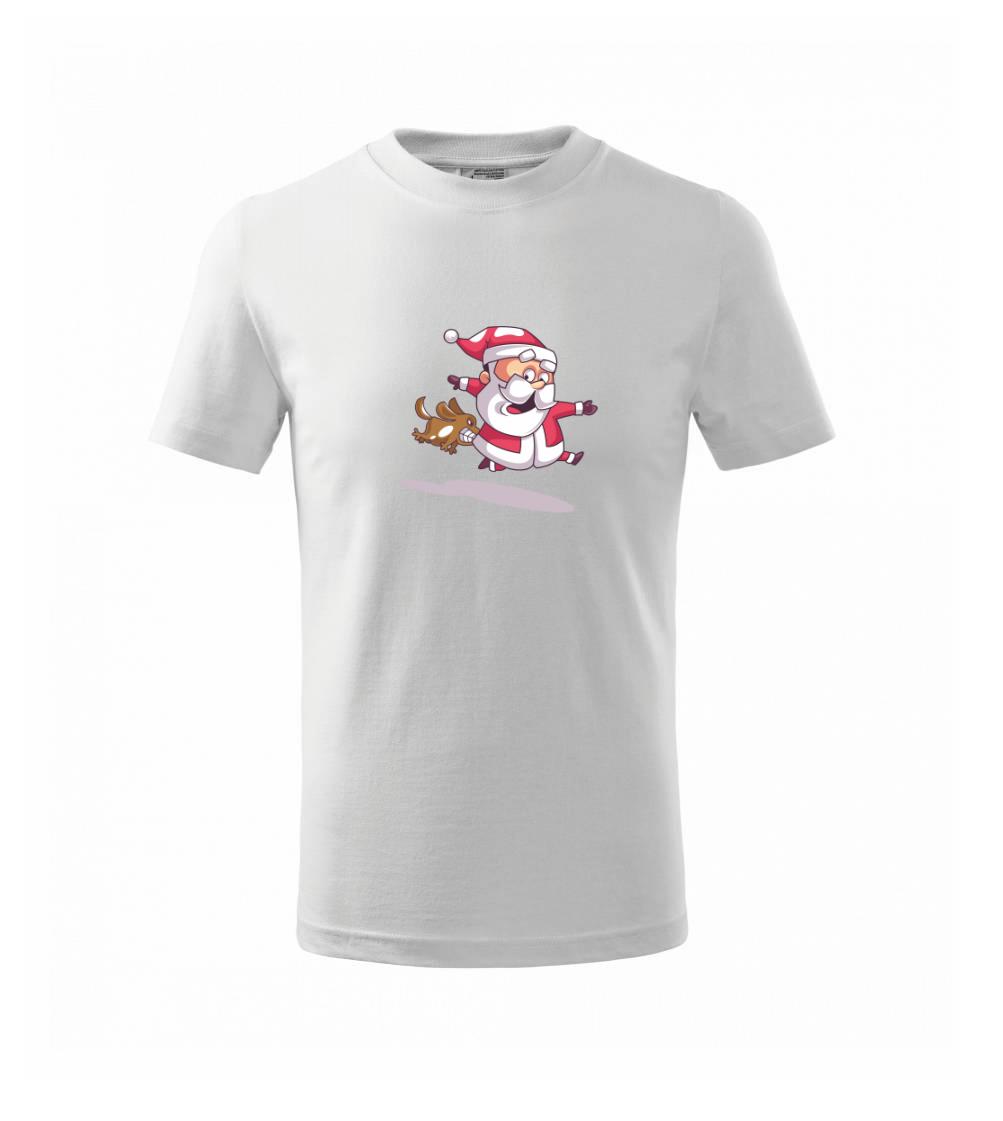 Santa se zakousnutým psem