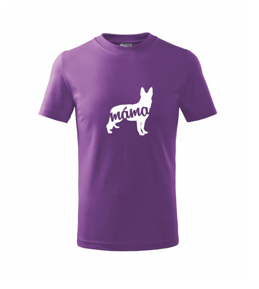 Německý ovčák máma obrys