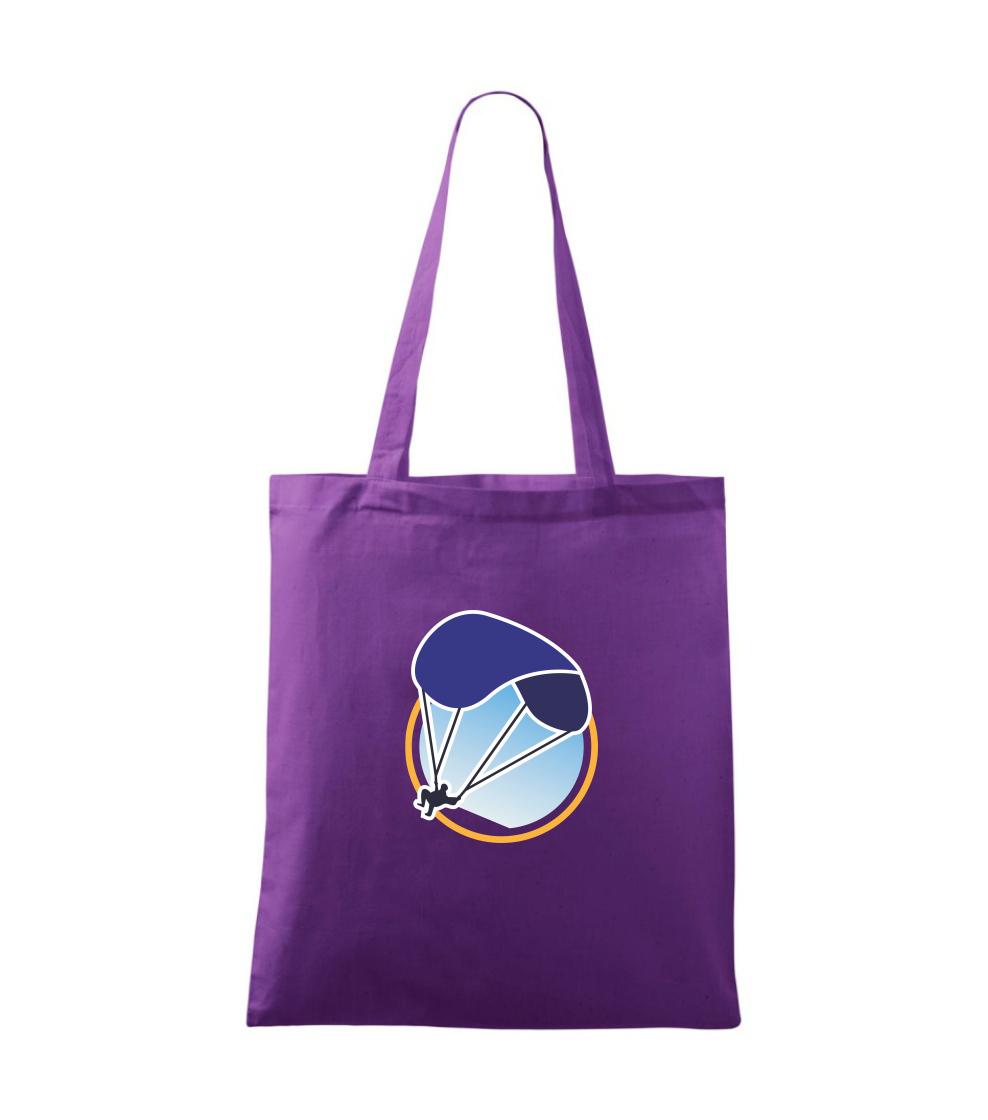 Paragliding modrý padák v kolečku