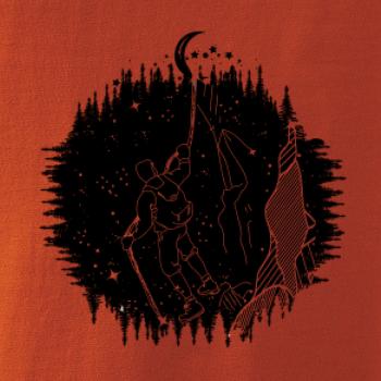 Turista v noční krajině