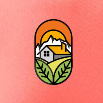 Chalupa při západu slunce