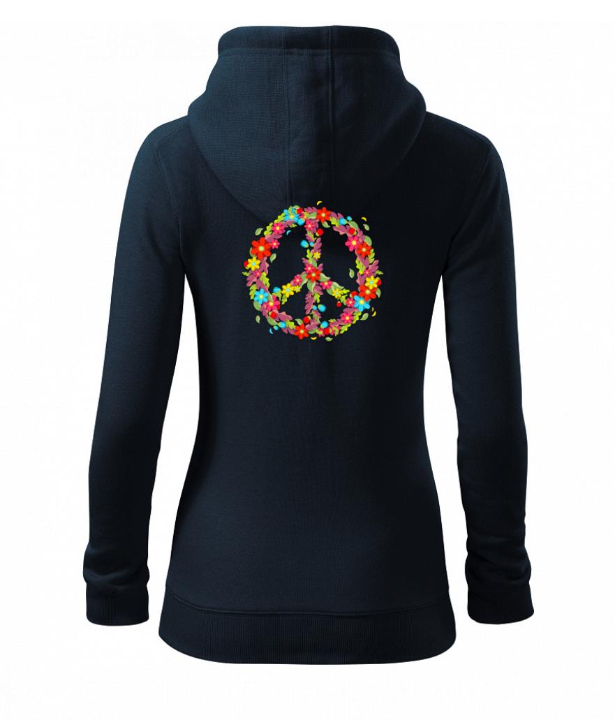 Peace symbol červené květiny Peace symbol červené květiny