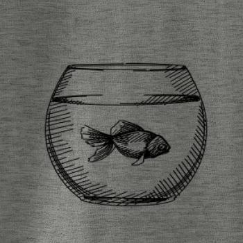 Tužkou kreslená rybička v akváriu