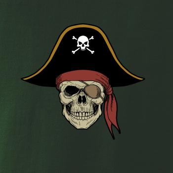 Pirátská lebka s kloboukem